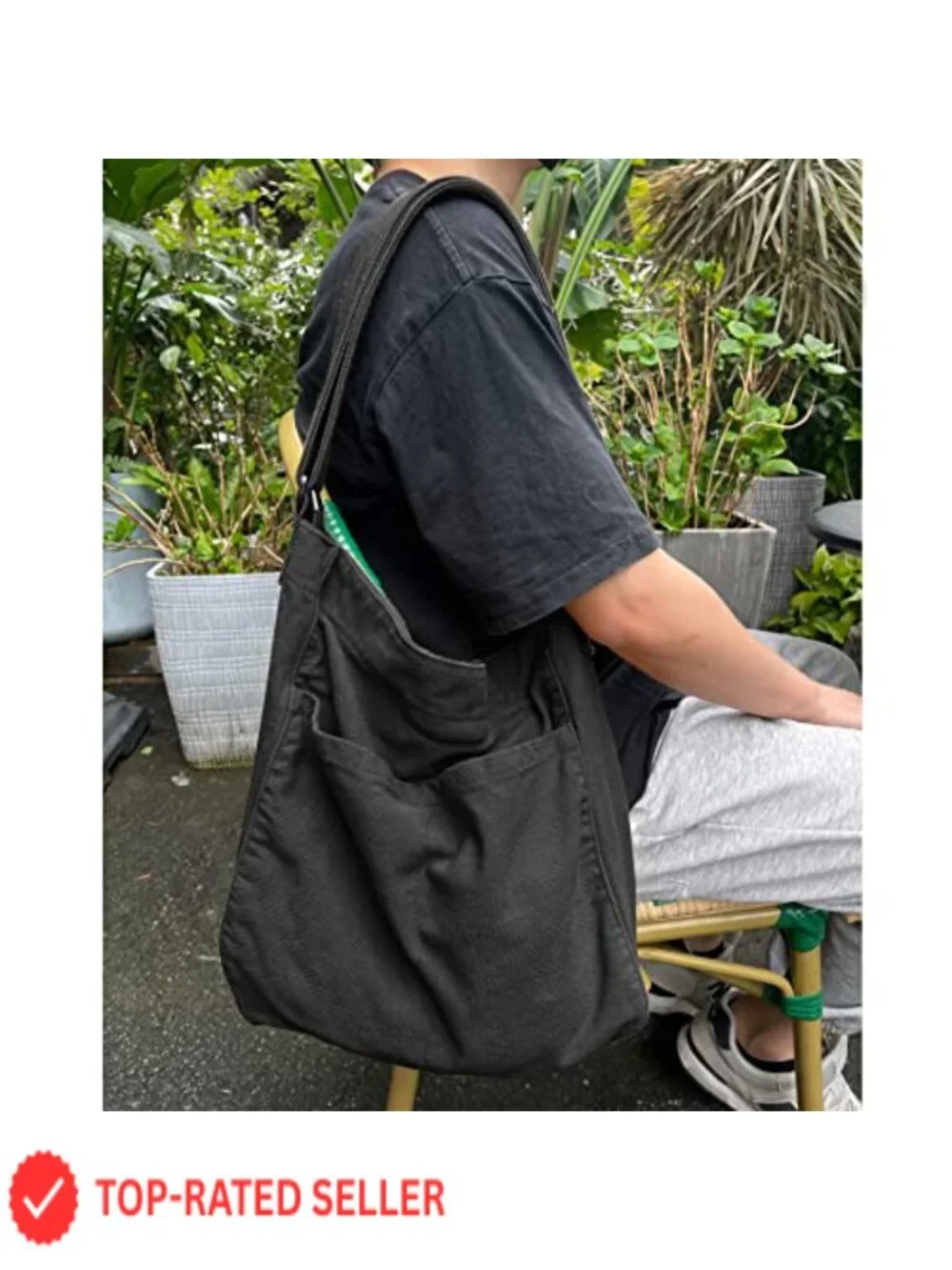 Canvas Hobo Crossbody Shoulder Tote Bag